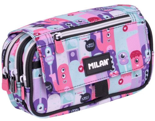 PORTATODO 4 CREMALLERAS SON SOLAPA SERIE ALIENS 13X24X10CM