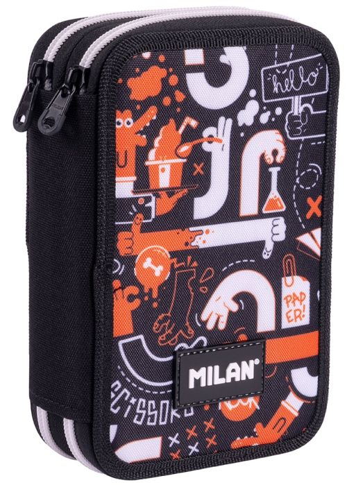 PLUMIER DOBLE CON CONTENIDO SERIE FINGERS 19.5X13X5CM