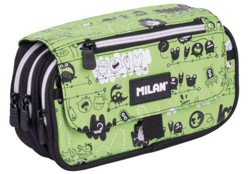 PORTATODO 4 CREMALLERAS CON SOLAPA SERIE TANDEM 13X24X10CM