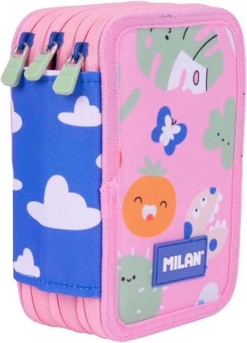 Plumier triple con contenido 19,5x13x7,5 cm serie green &.grow