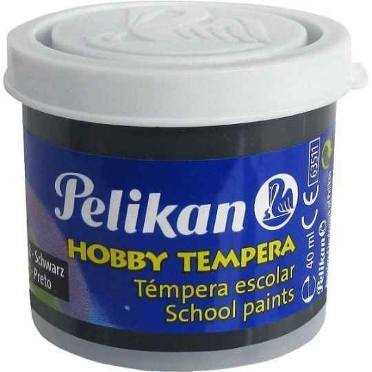 C/6 botes tempera pelikan 40ml color negro nº 11