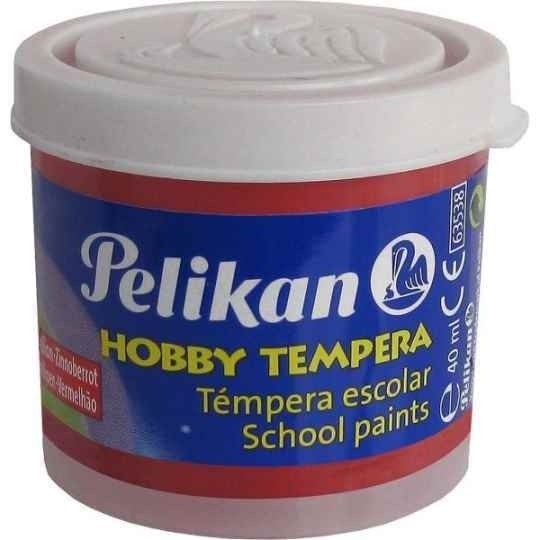 C/6 botes tempera pelikan 40ml color bermellon nº58
