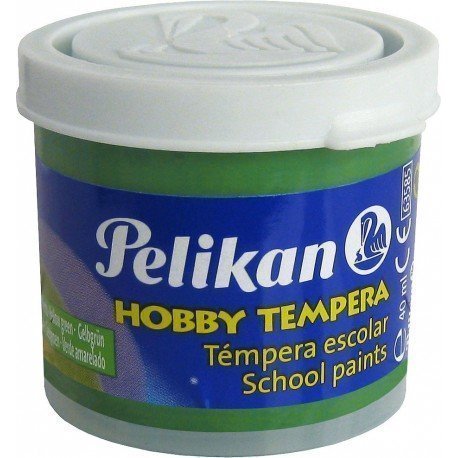 C/6 botes tempera pelikan 40ml color verde amarillento nº155