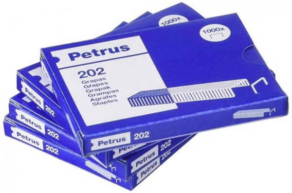 C/20 CAJAS DE 1000 GRAPAS PETRUS 202 GALVANIZADAS