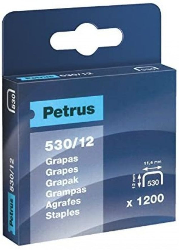 CAJA 1200 GRAPAS PETRUS Nº530/12 COBREADA