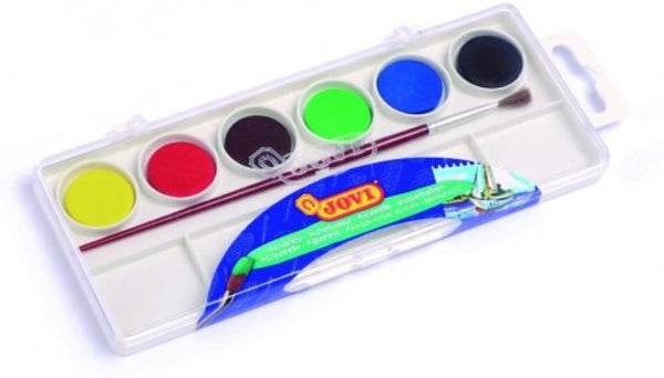 Estuche plastico 6 acuarelas colores surtidos jovi