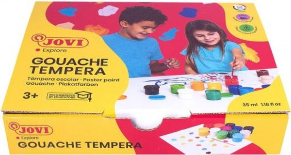 C/12 botes tempera 35ml colores surtidos jovi