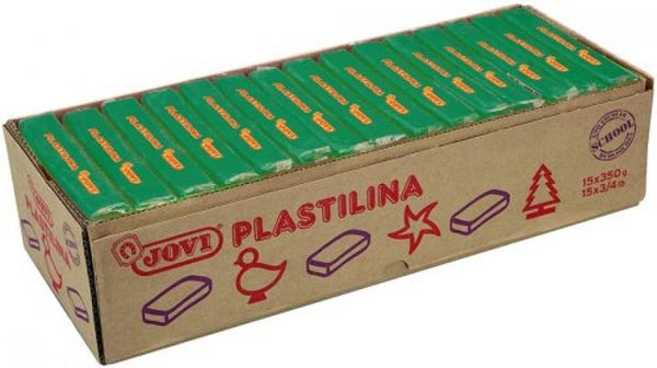C/15 TACOS PLASTILINA JOVI 72 GRANDE 350G. VERDE OSCURO