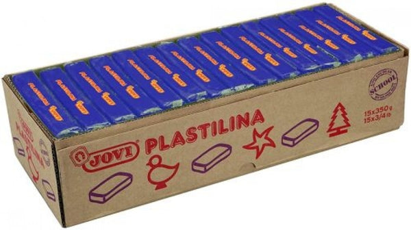C/15 TACOS PLASTILINA JOVI 72 GRANDE 350G. AZUL OSCURO