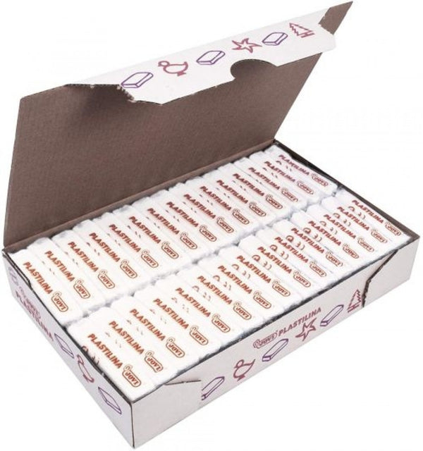 C/30 tacos plastilina jovi 70 pequeña color blanco