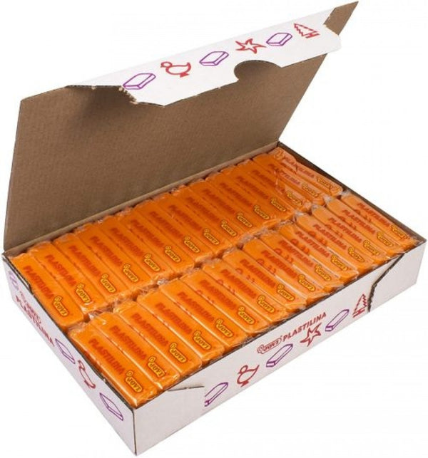 C/30 TACOS PLASTILINA JOVI 70 PEQUEÑA 50G. NARANJA