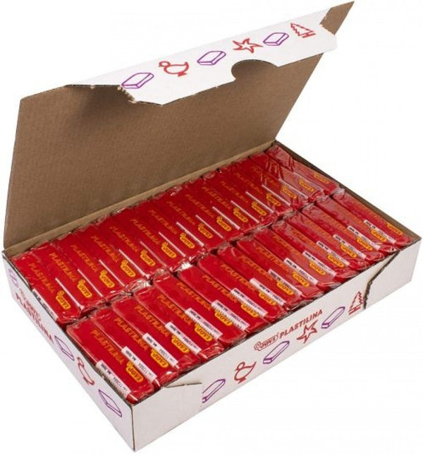 C/30 TACOS PLASTILINA JOVI 70 PEQUEÑA 50G. ROJO