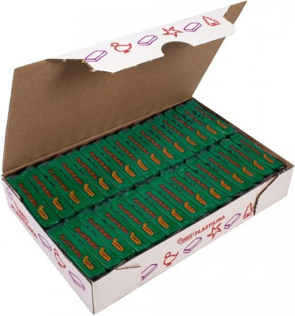 C/30 TACOS PLASTILINA JOVI 70 PEQUEÑA 50G. VERDE OSCURO