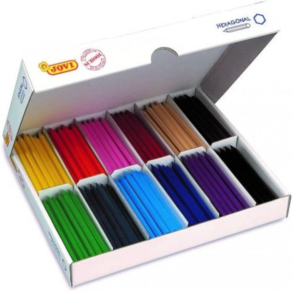 CAJA DE 300 CERAS PLASTICAS COLORES SURTIDOS