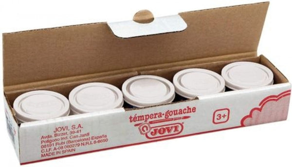 C/5 botes tempera blanca 35ml jovi