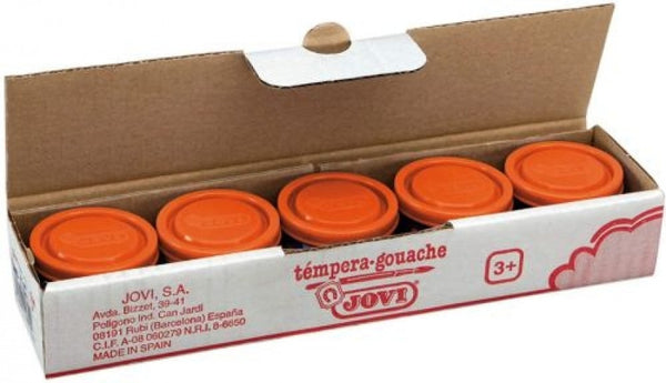 C/5 botes tempera naranja 35ml jovi