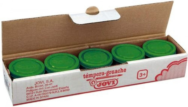 C/5 botes tempera verde medio 35ml jovi