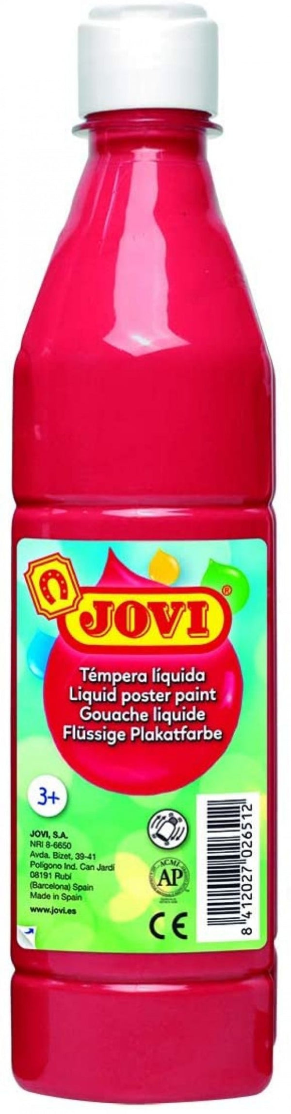 Bote tempera liquida jovi bermellon 500 ml