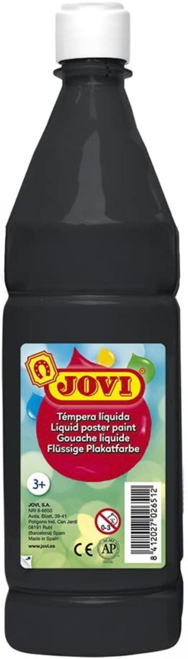 Bote tempera liquida jovi 1000ml negro