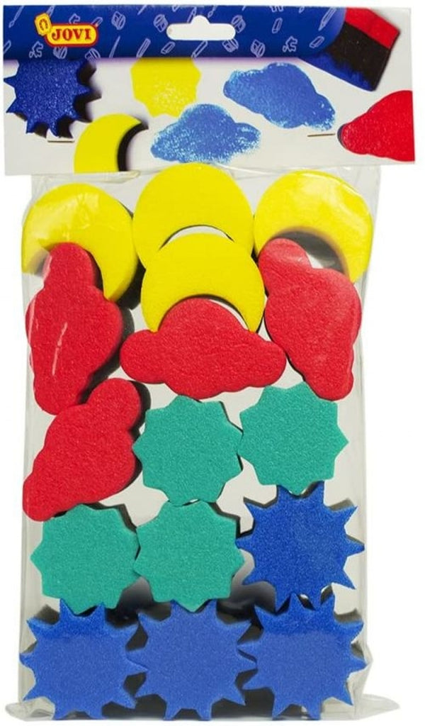 Bolsa colgable 16 esponjas 4 formas surtidas