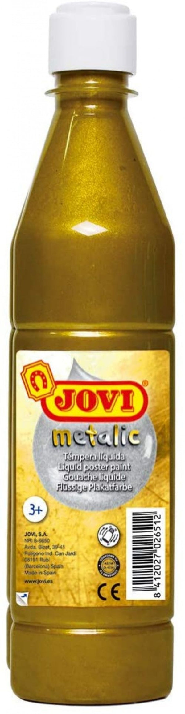 BOTE TEMPERA LIQUIDA JOVI 500ML ORO
