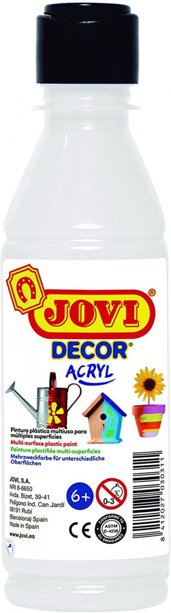 BOTE PINTURA JOVIDECOR ACRYL BLANCO 250ML