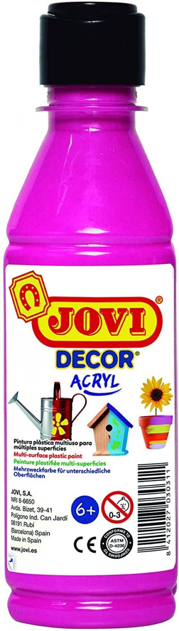 BOTE PINTURA JOVIDECOR ACRYL MAGENTA 250ML