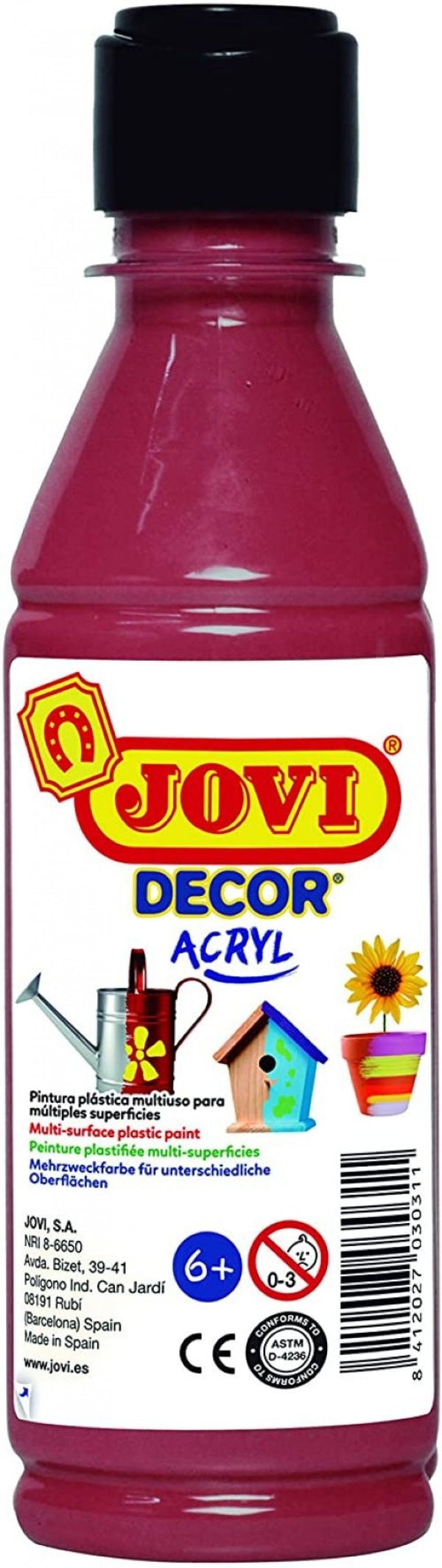 BOTE PINTURA JOVIDECOR ACRYL MARRON 250ML