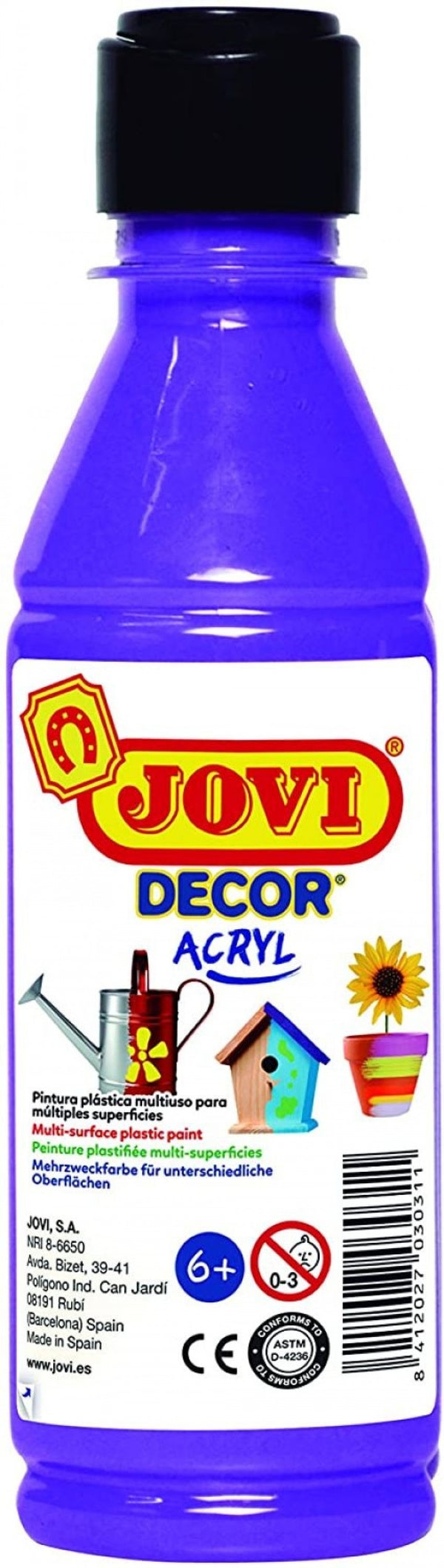 BOTE PINTURA JOVIDECOR ACRYL VIOLETA 250ML