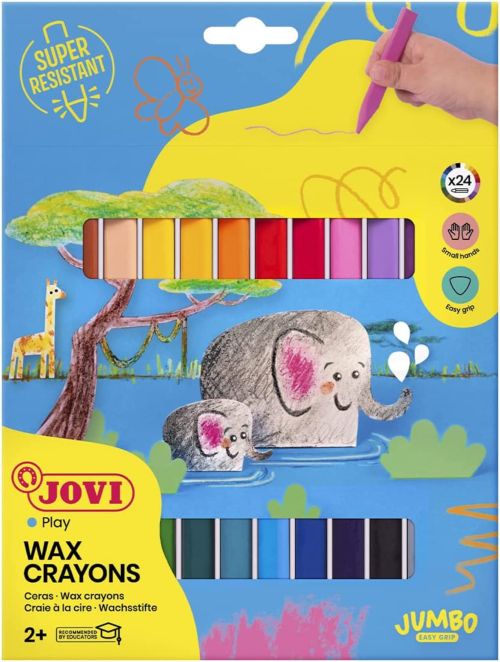 ESTUCHE 24 CERAS TRIANGULARES JOVICOLOR TRIWAX