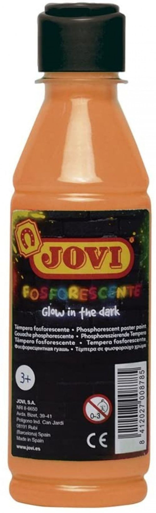 BOTELLA TEMPERA FOSFORESCENTE NARANJA 250ML