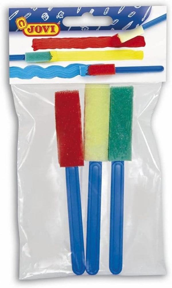 BOLSA COLGABLE 3 PINCELES PEQUEÑOS ESPUMA JOVI