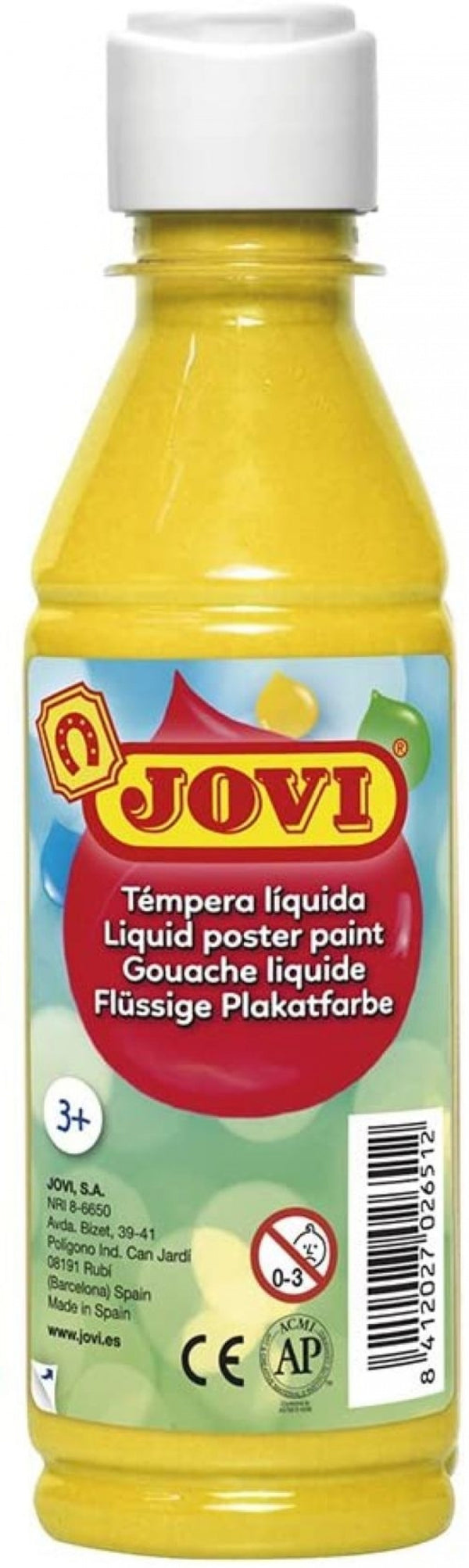 BOTE TEMPERA LIQUIDA JOVI 250ML AMARILLO CLARO
