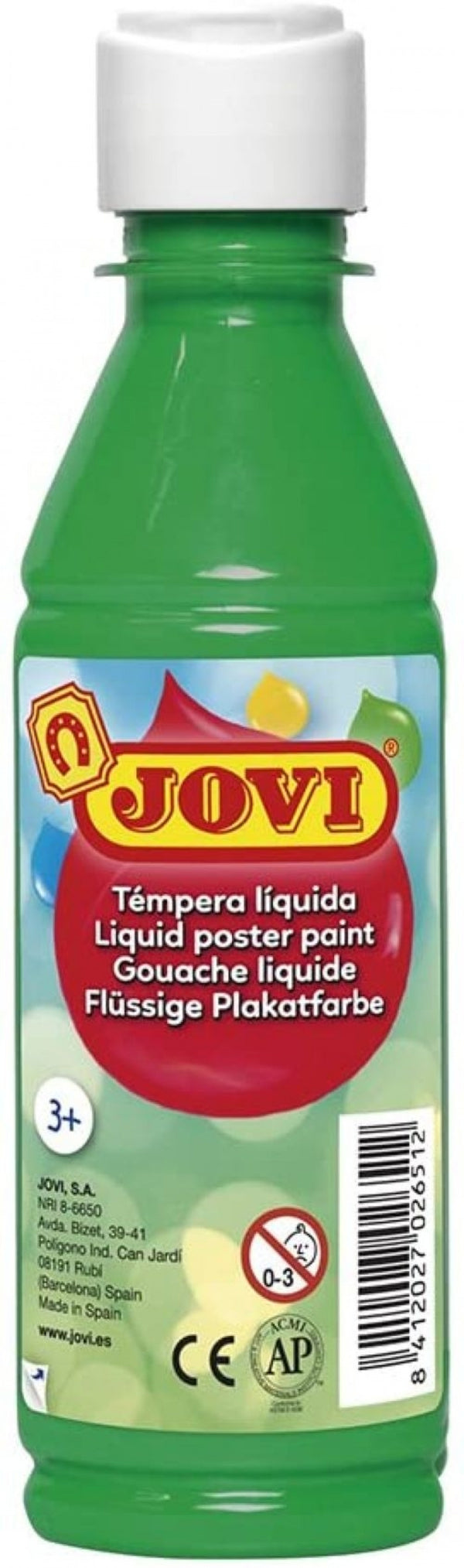 BOTE TEMPERA LIQUIDA JOVI 250ML VERDE MEDIO