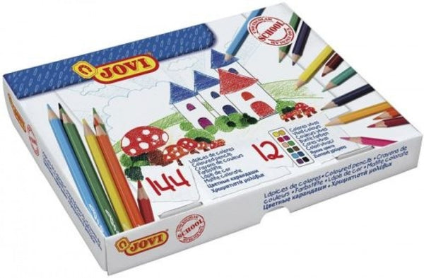 CAJA 144 LAPICES COLORES JOVI