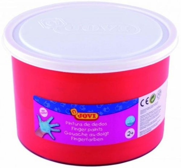 Bote pintura de dedos 500ml bermellon