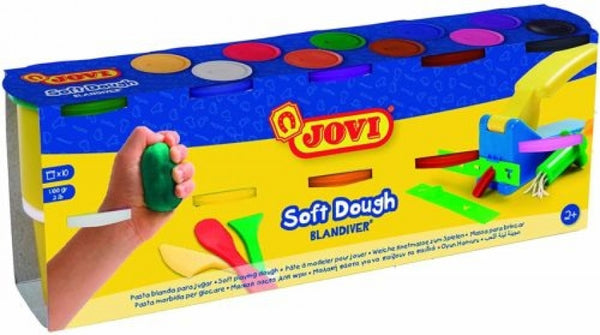 Pack 10 botes blandiver soft dough 110g colores surtidos