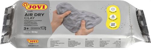 Pasta para modelar air dry clay jovi 500g gris