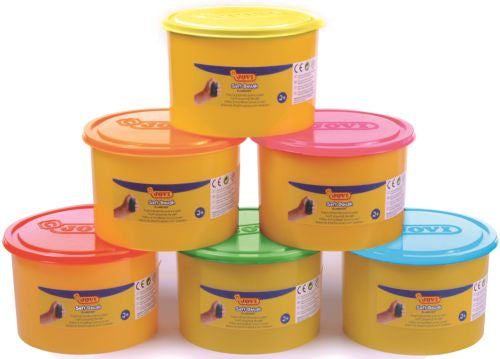 Pack 6 botes blandiver soft dough 460g colores neon surtidos