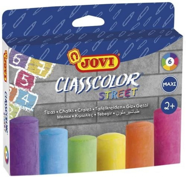 Caja 6 tizas maxi classcolor street colores surtidos