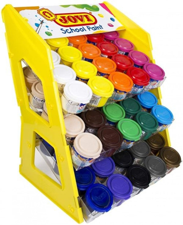 Expositor 100 botes tempera jovi 35ml colores surtidos