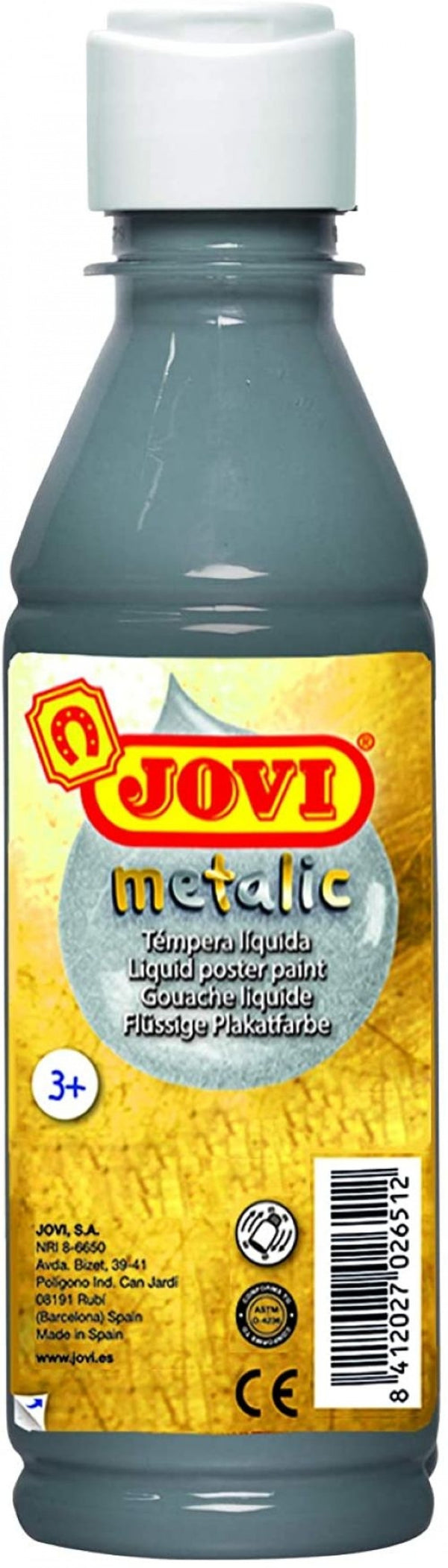 Bote tempera liquida jovi 250ml metalic plata