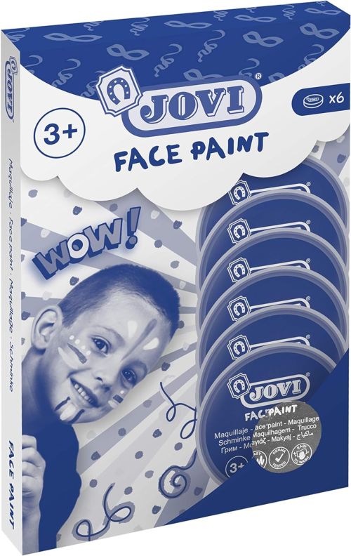 ESTUCHE 6 BOTES PINTURA FACIAL 8ML PLATA