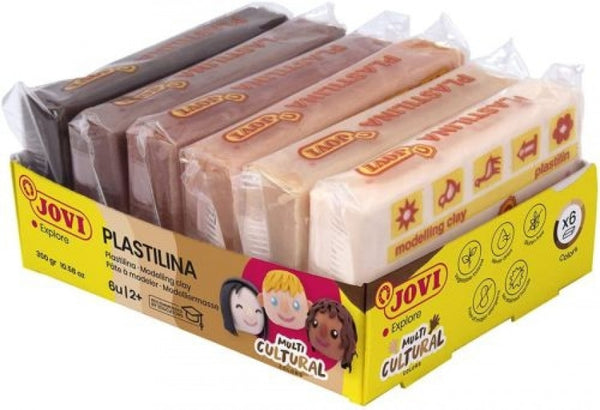 C/6 tacos plastilina jovi 70 pequeña 50g. colores multicultural