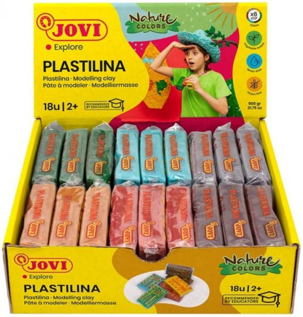 C/18 tacos plastilina jovi 70 pequeña 50g. colores nature