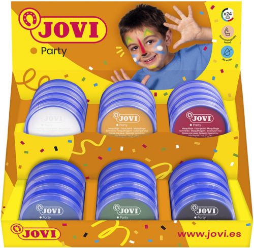 EXP 24 BOTES DE PINTURA FACIAL 6 COLORES 4 UDS CADA COLOR