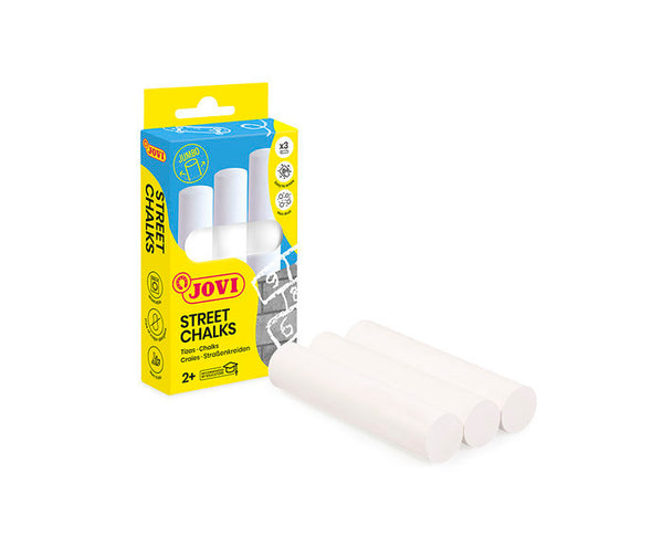 Estuches 3 tizas jumbo color blanco street chalks