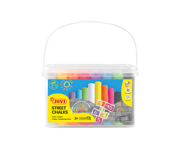 Bucket 48 tizas jumbo colores surtidos street chalks