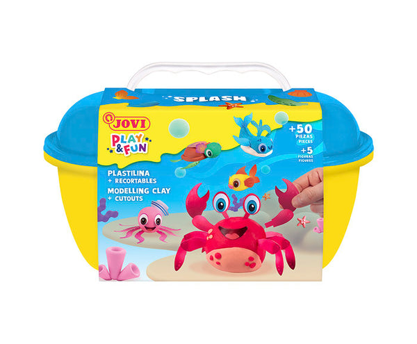 Cofre de plastilina splash con complementos y recortables