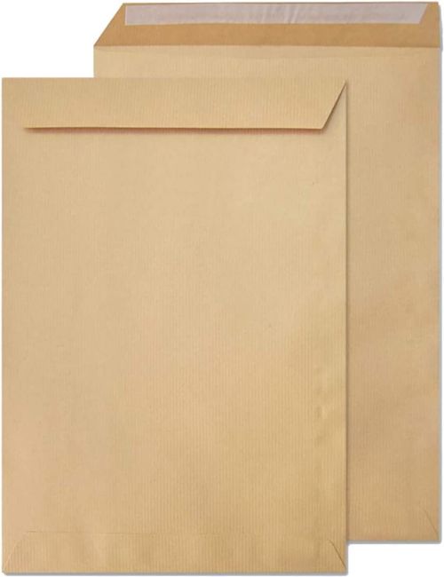 C/500 bolsas postal polongado kraft 80g 132x187 autoadhesivo con tira de silicona